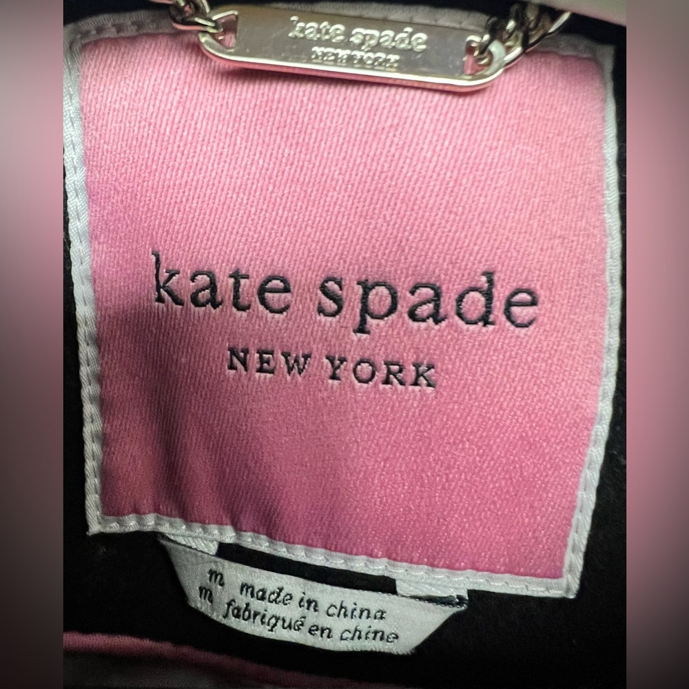 Kate Spade Black Pea Coat with Button Detail- contrasting collar, Women’s Medium - Picture 2 of 7